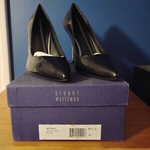 Stewart Weitzman black patent heel sz 11M